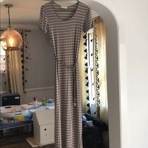 Calvin Klein striped Maxi Dress